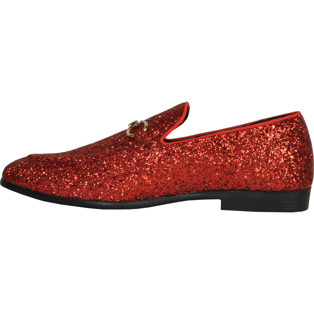 "Bravo" Red Glitter Tuxedo & Prom Shoes
