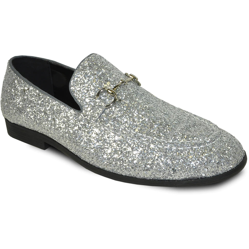 "Bravo 1" Silver Glitter Tuxedo & Prom Shoes