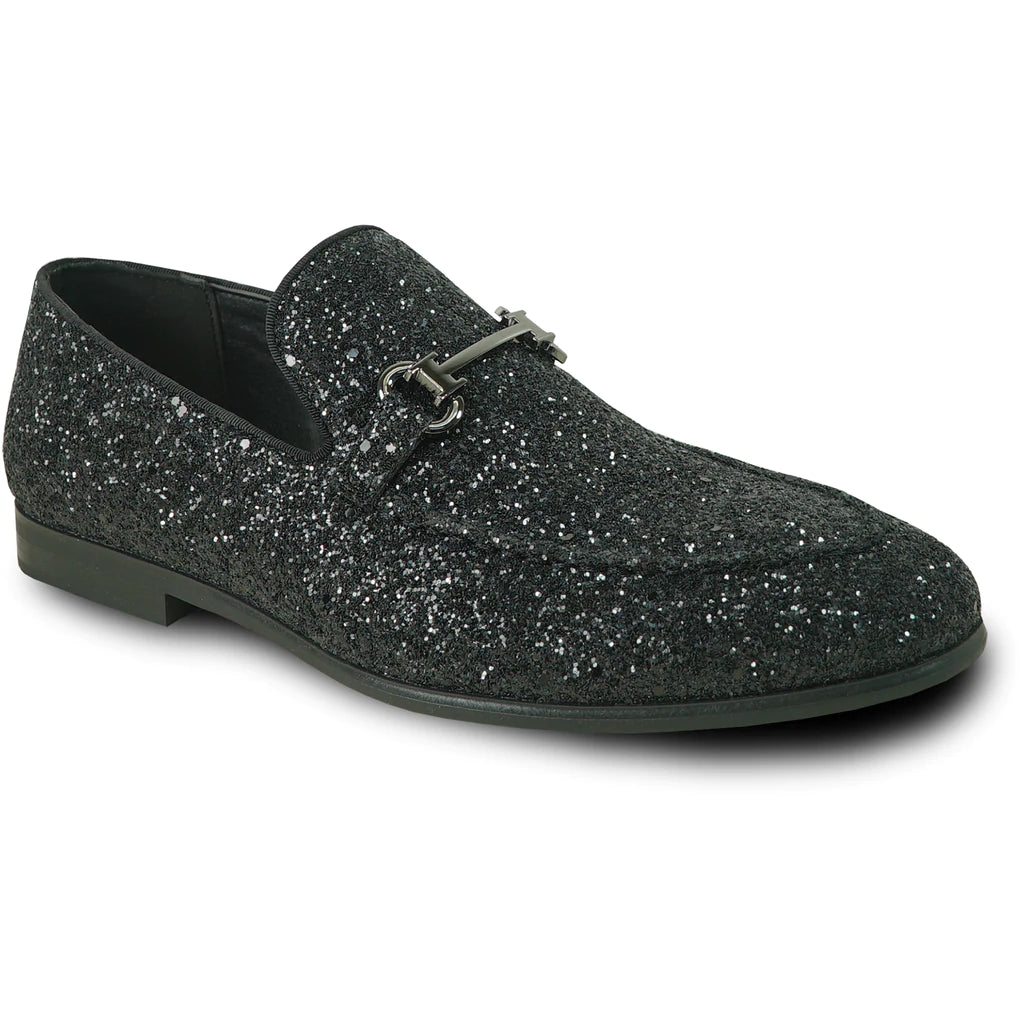Bravo Black Glitter Tuxedo & Prom Shoes 9.5 / Black / Medium (D)