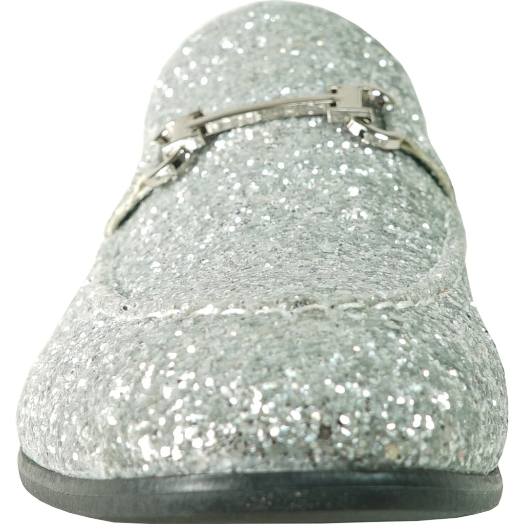 Bravo Silver Glitter Tuxedo & Prom Shoes 11 / Silver / Medium (D)