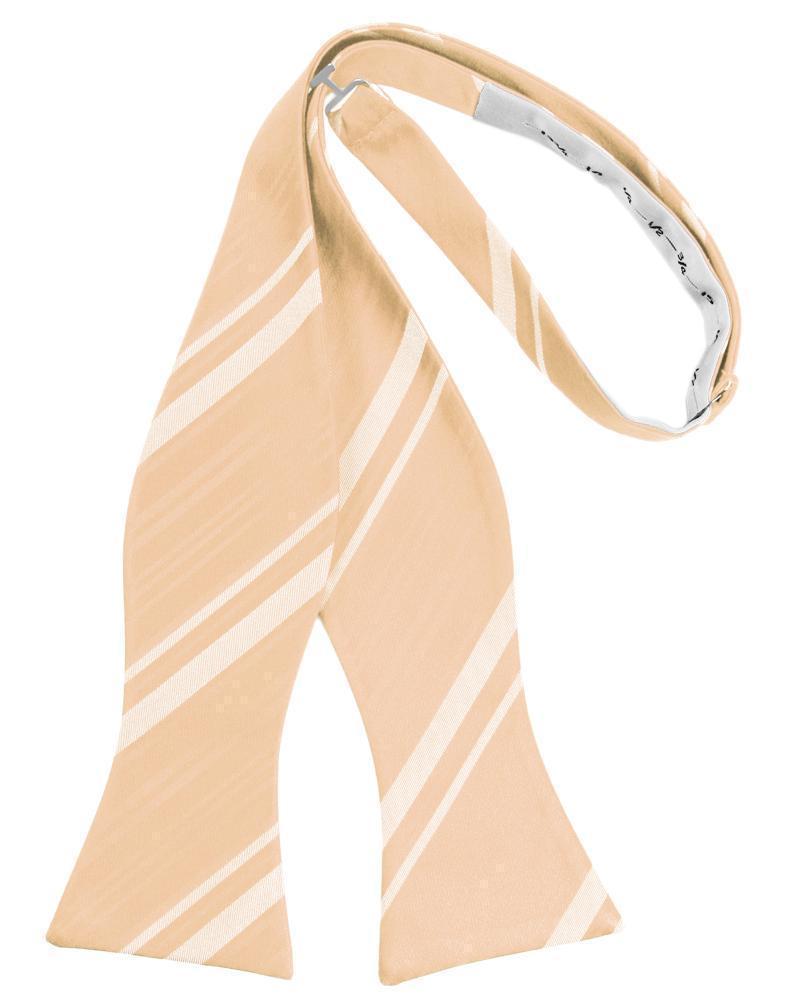 Striped Satin Bow Tie Self Tie