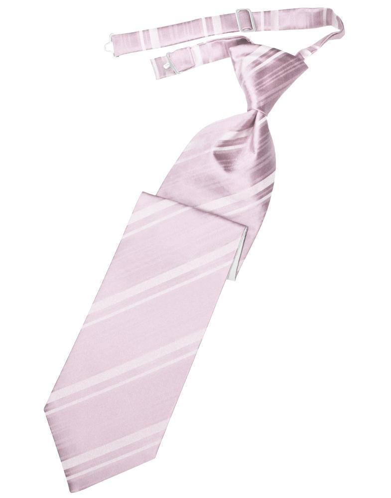 Striped Satin Necktie Pre-Tie