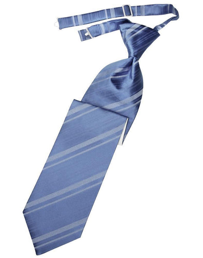 Striped Satin Necktie Pre-Tie