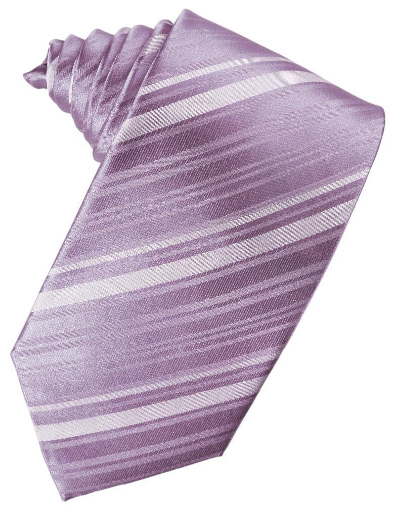 Striped Satin Necktie Self Tie