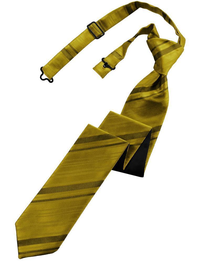 Striped Satin Necktie Pre-Tie