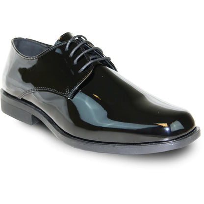 VANGELO Men Dress Shoe TUX-1 Oxford Formal Tuxedo for Prom & Wedding Black Patent
