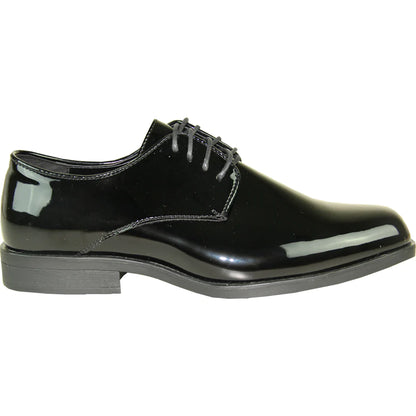 VANGELO Men Dress Shoe TUX-1 Oxford Formal Tuxedo for Prom & Wedding Black Patent