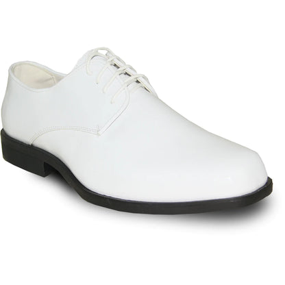 VANGELO Men Dress Shoe TUX-1 Oxford Formal Tuxedo for Prom & Wedding White Patent