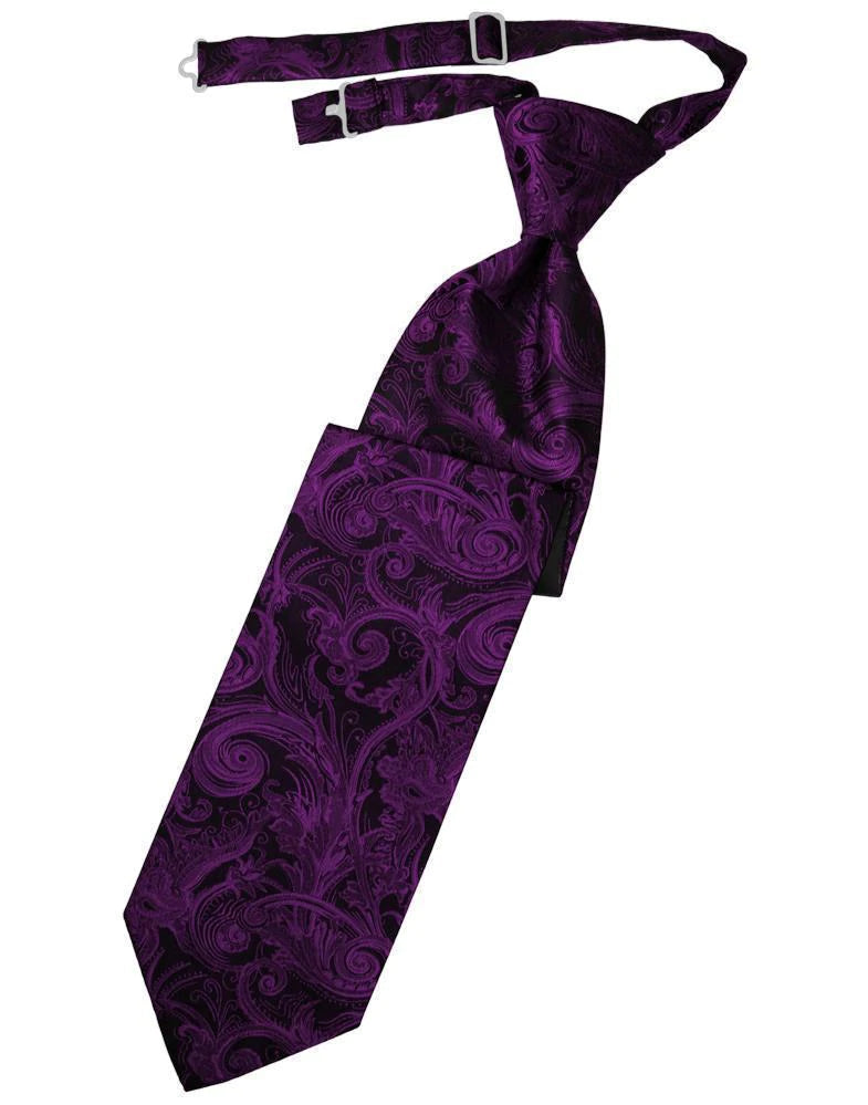 Tapestry Skinny Necktie Pre- Tied