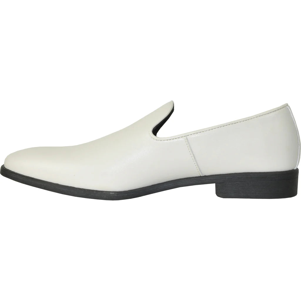 VANGELO Men Dress Shoe VALLO-3 Loafer Formal Tuxedo for Prom & Wedding 9 / White Matte / W VANGELO Men Dress Shoe VALLO-3 Loafer Formal Tuxedo for Prom & Wedding 9 / White Matte / W