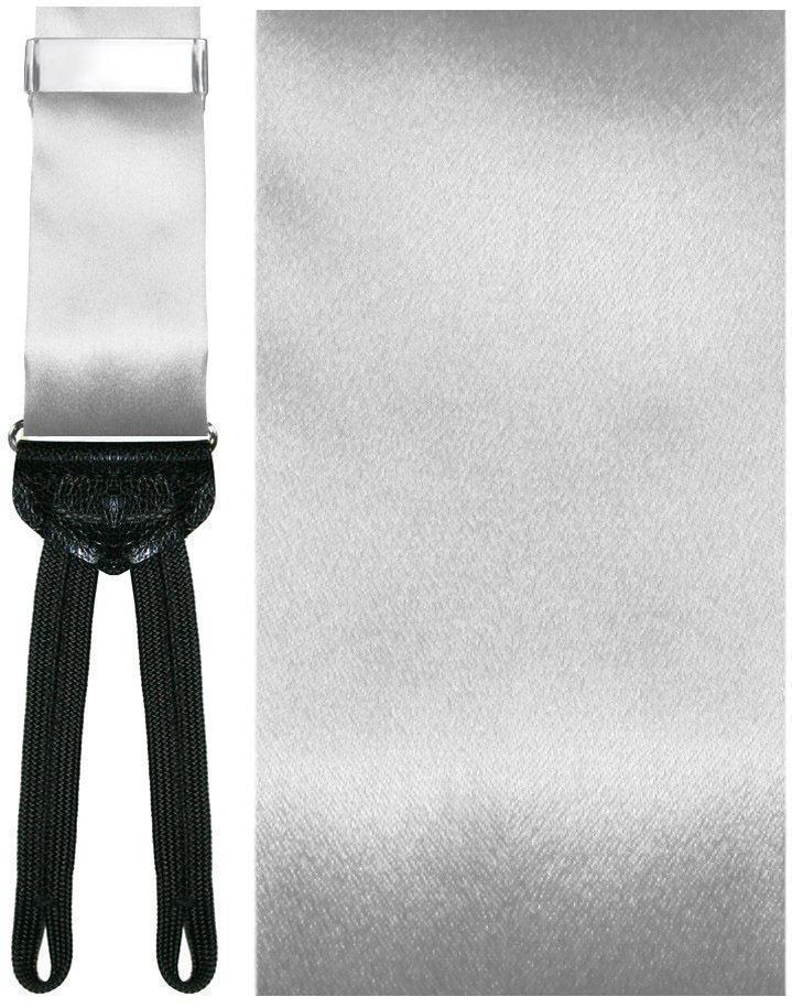 "Abruzzo" Silver Suspenders 1.5" Width
