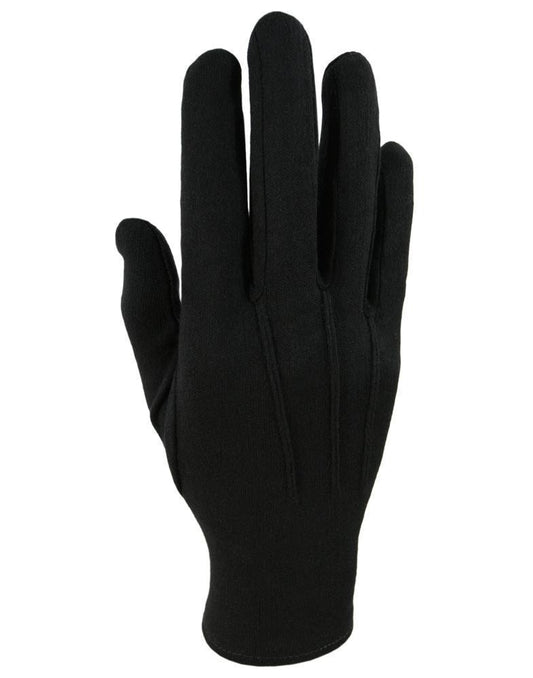 Black Cotton Gloves - Black / S - Guantes caballero