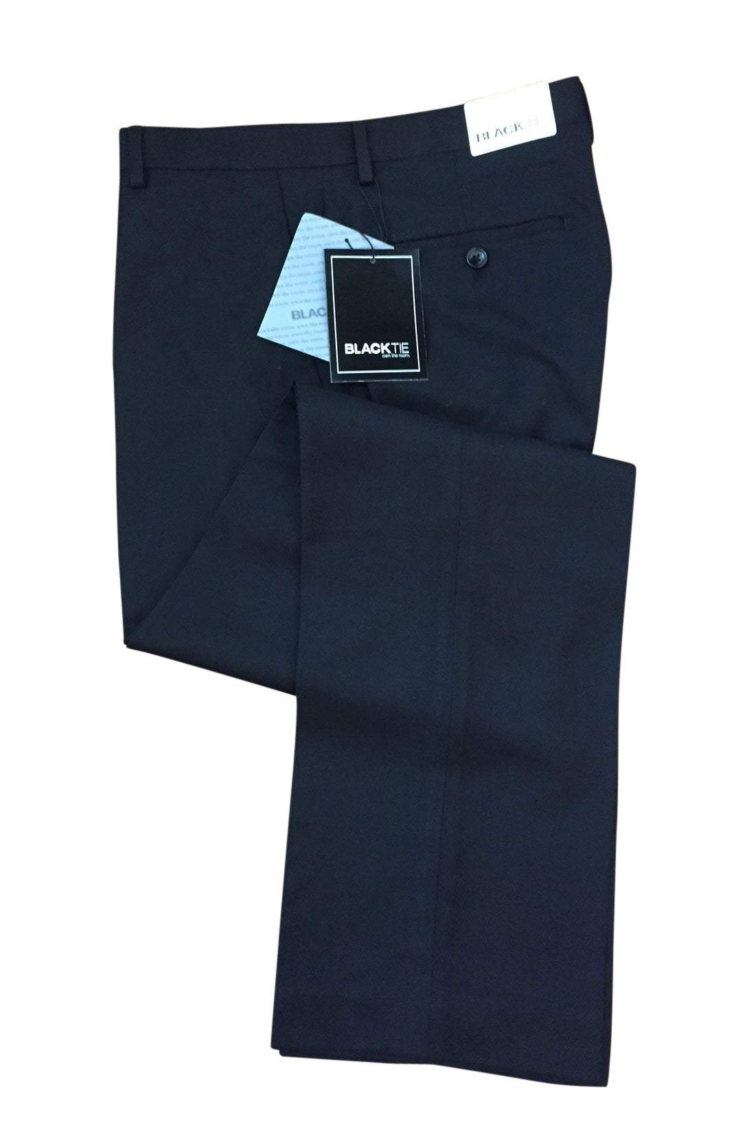 Bradley Black Luxury Wool Blend Suit Pants - Unhemmed - 28 /