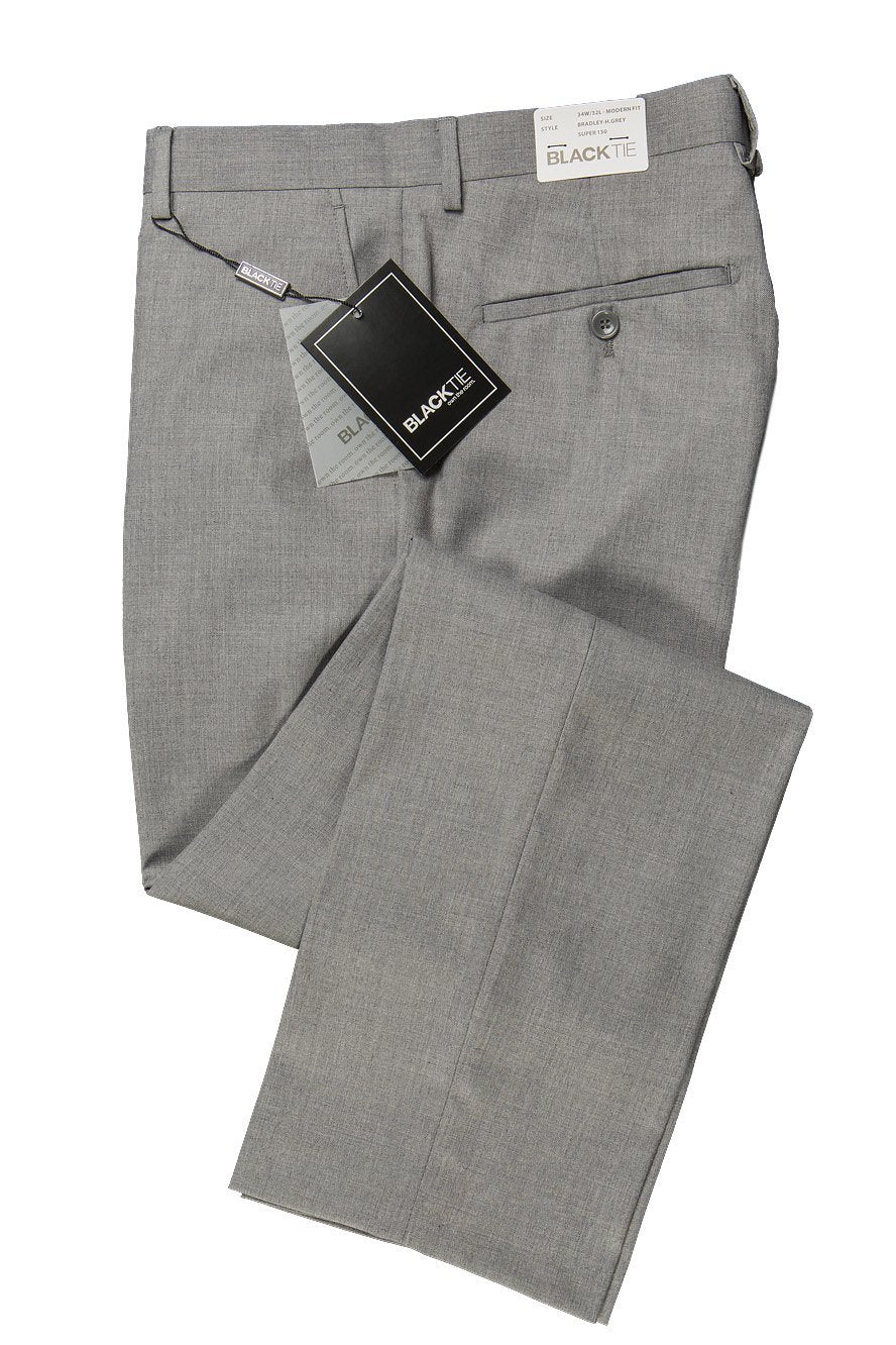 Bradley Heather Grey Luxury Wool Blend Suit Pants - 28 / 30 
