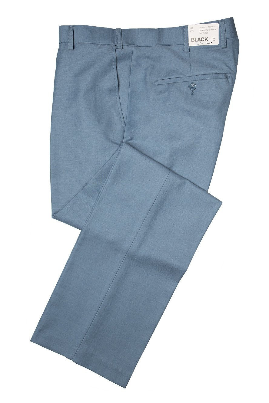 Bradley Light Blue Luxury Wool Blend Suit Pants - 28 / 30 / 