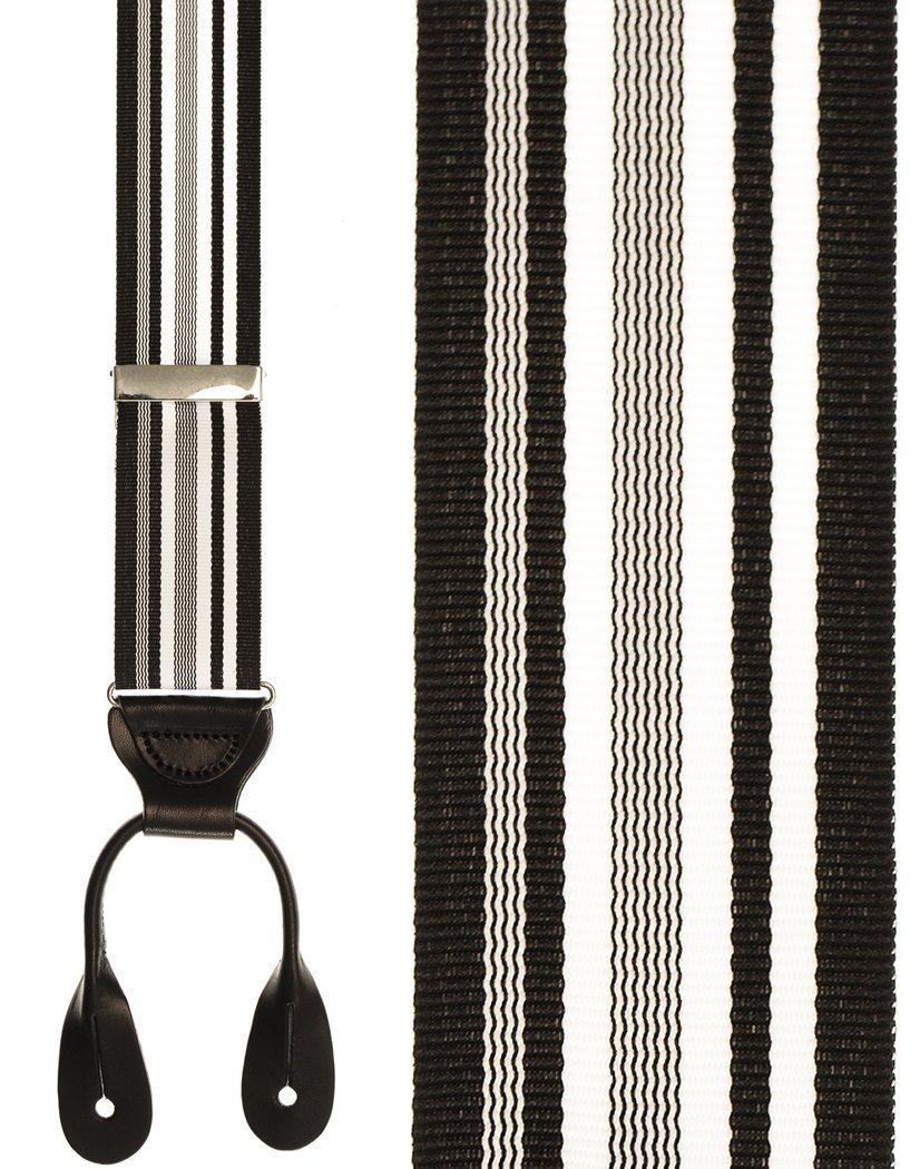 "Portland Striped " Suspenders 1.3875"Width