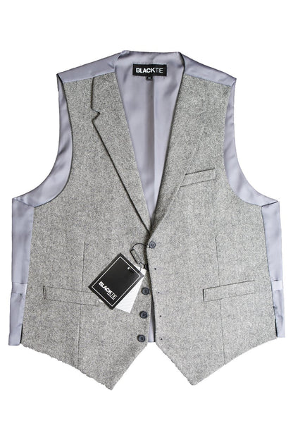 Camdyn Tweed Vest - XS / Black & White - Chaleco Caballero
