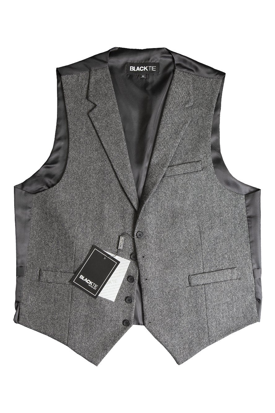 Camdyn Tweed Vest - XS / Charcoal - Chaleco Caballero