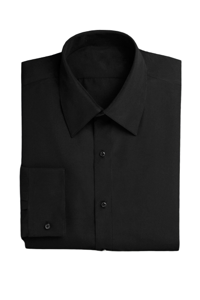 Como Black Laydown Tuxedo Classic Fit Shirt - XS / 30-31 - 