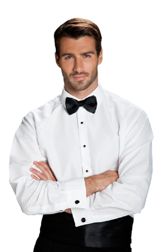 Como White Laydown Tuxedo Classic Fit Shirt - XS / 30-31 - 