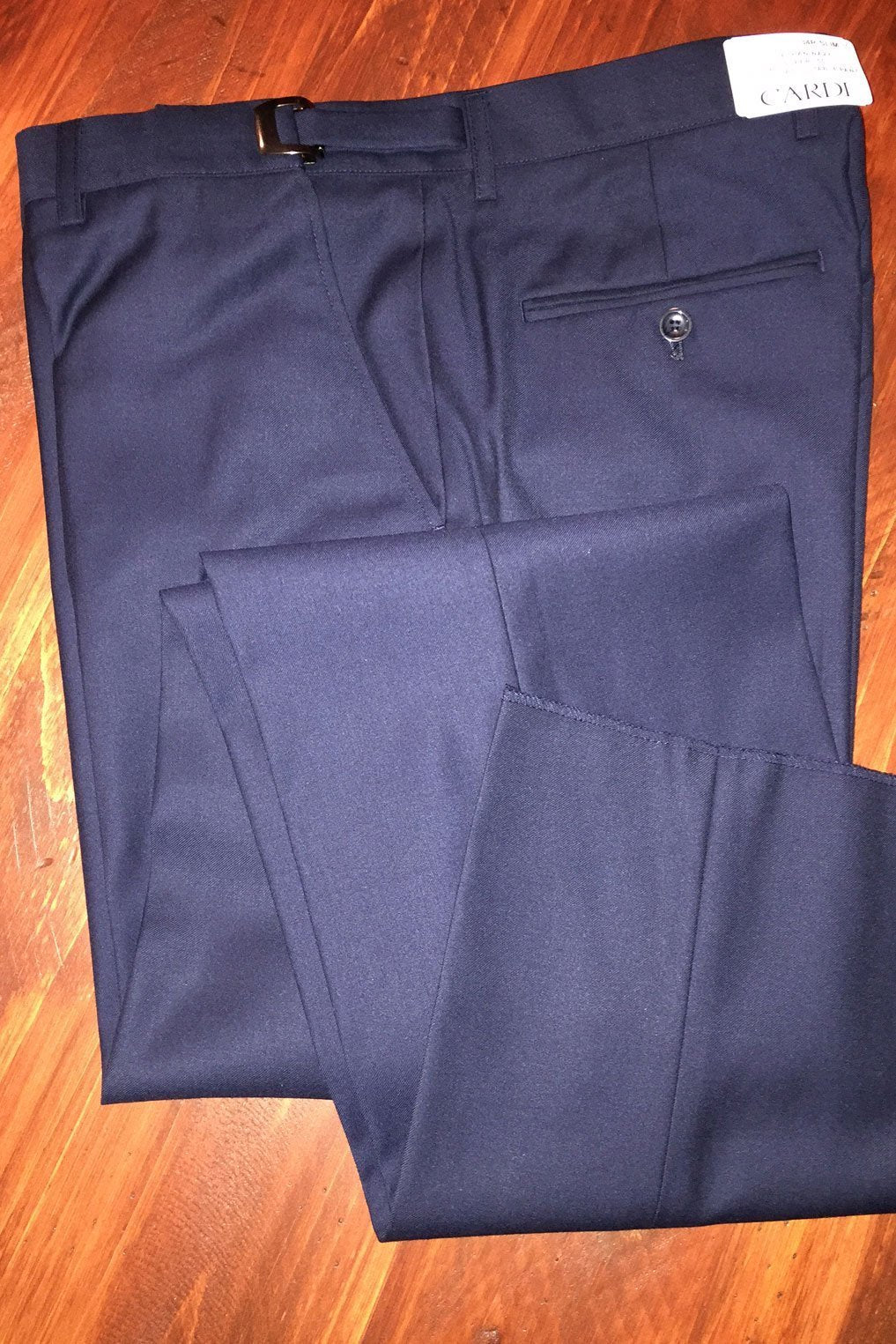 Ethan Navy Super 150’s Luxury Viscose Blend Suit Pants - 