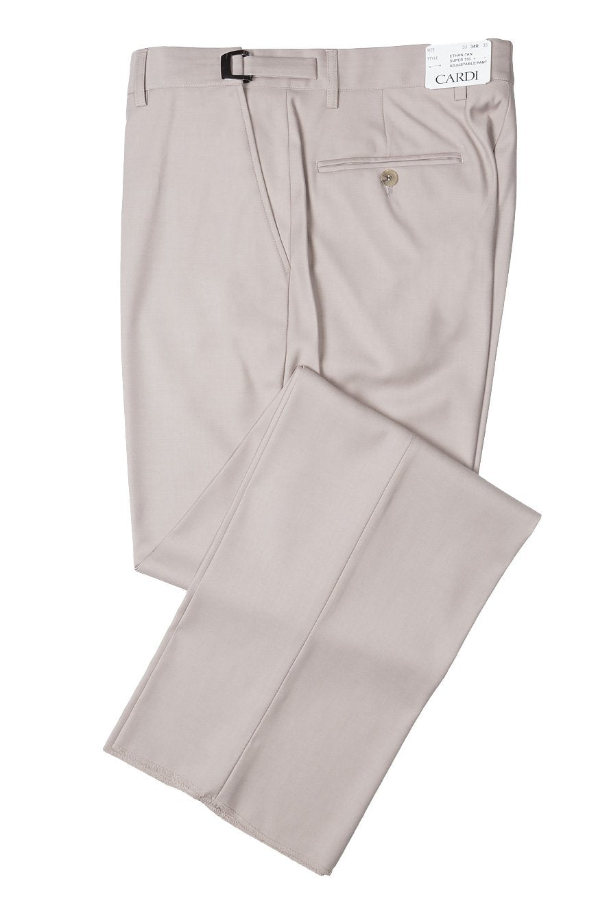 Ethan Tan Super 150’s Luxury Viscose Blend Suit Pants - 