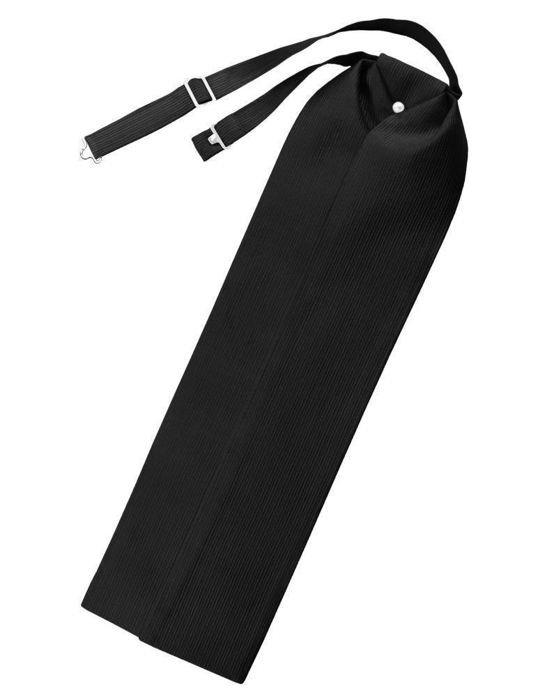 Faille Silk Ascot - Black - corbata Caballero