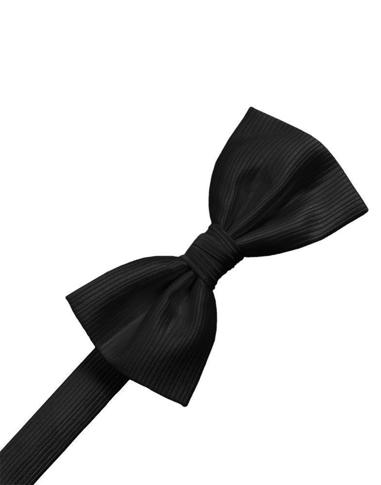 Faille Silk Bow Tie - Black - corbatin caballero