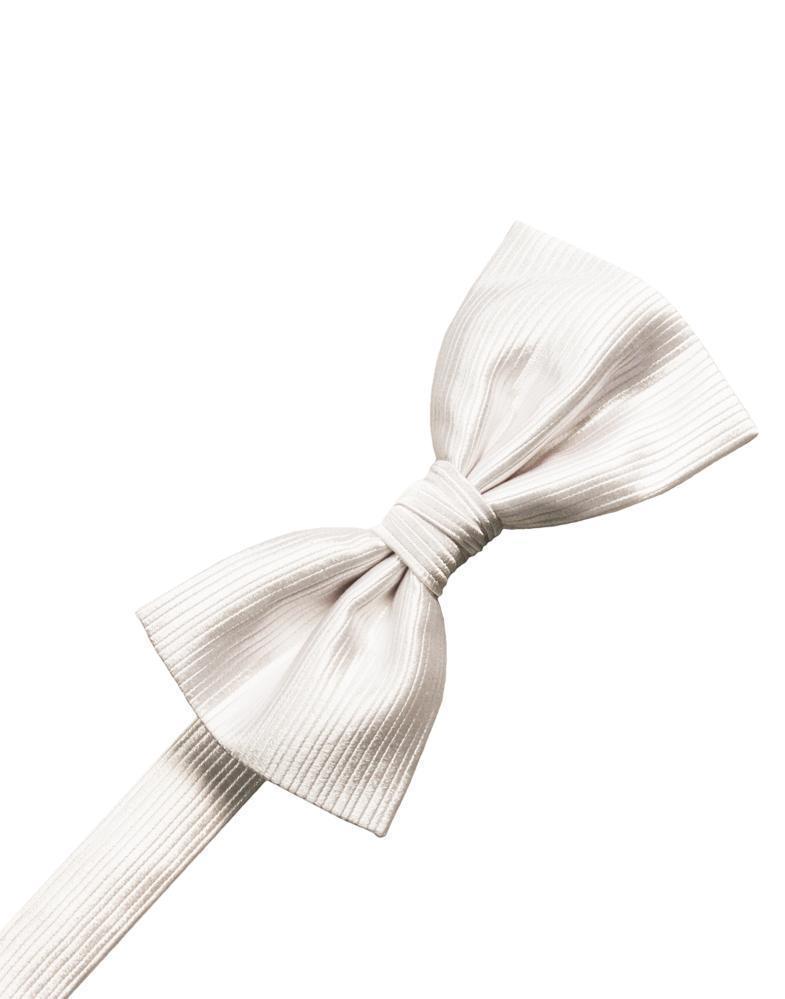 Faille Silk Bow Tie - Ivory - corbatin caballero