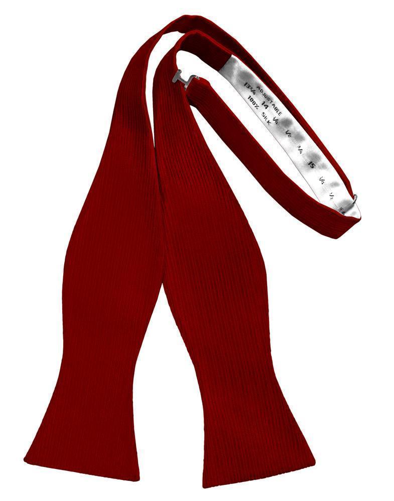 Faille Silk Bow Tie - Self Tie - Red - corbatin caballero