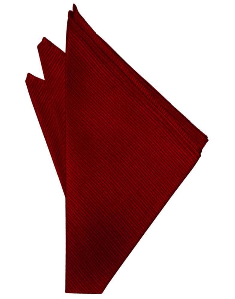 Faille Silk Pocket Square - Red - Pañuelo Caballero