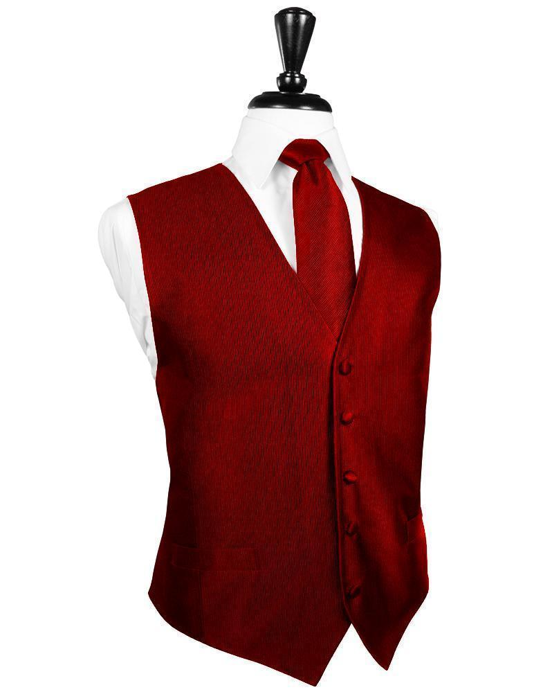 Faille Silk Tuxedo Vest - XS / Red - Chaleco Caballero