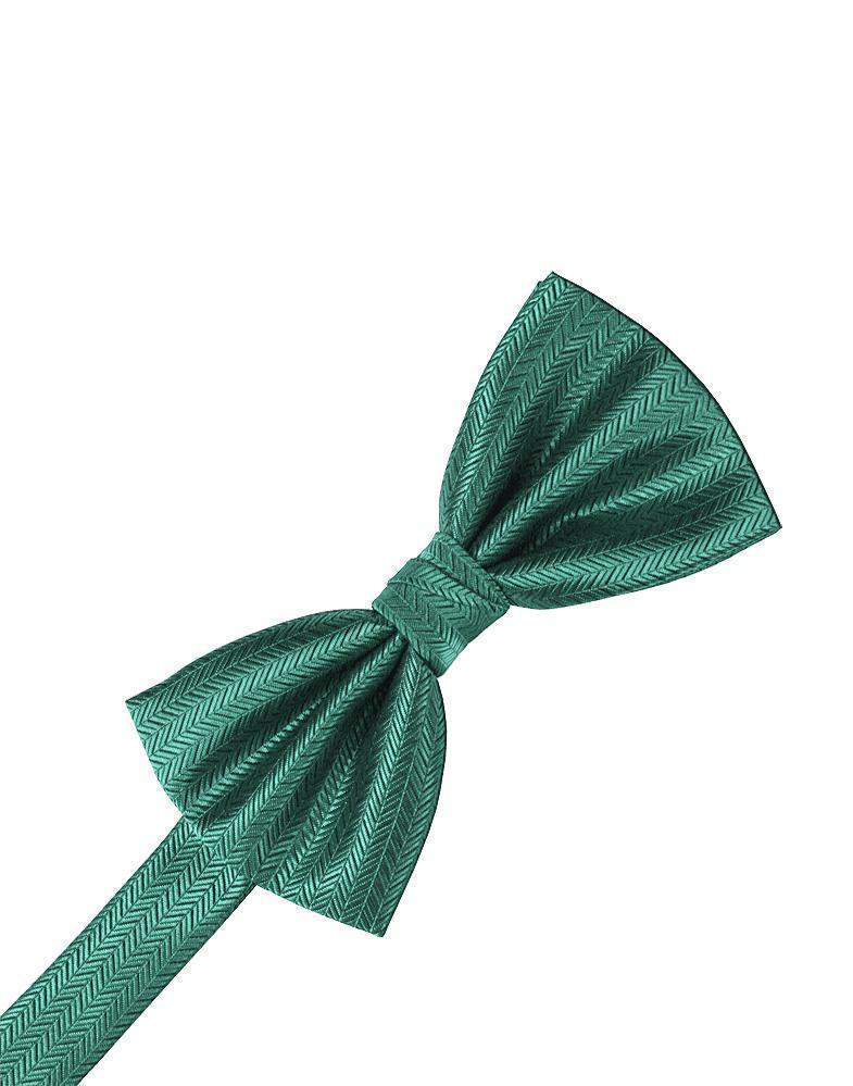 Herringbone Bow Tie - Aqua - corbatin caballero