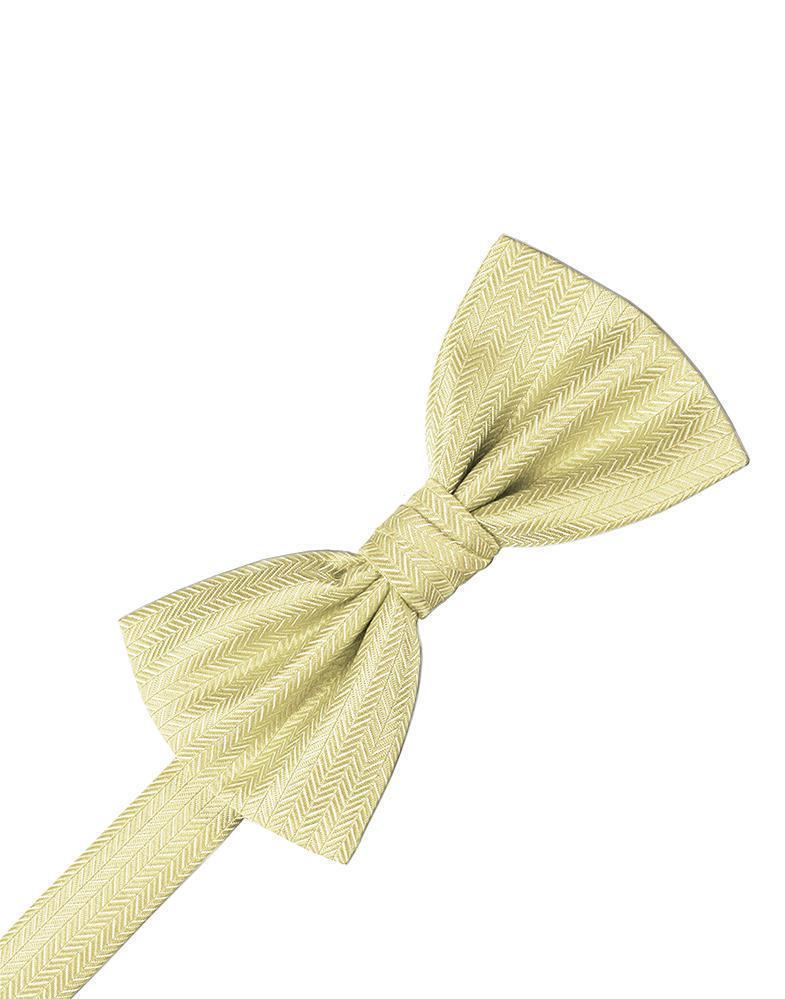 Herringbone Bow Tie - Banana - corbatin caballero