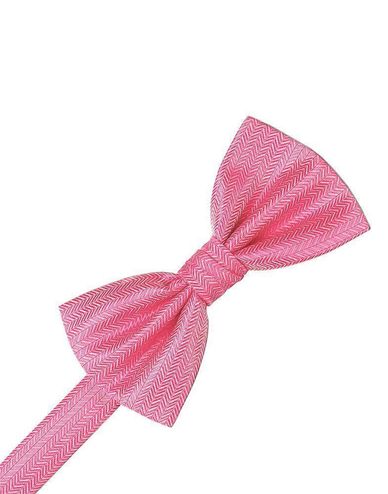 Herringbone Bow Tie - Bubblegum - corbatin caballero