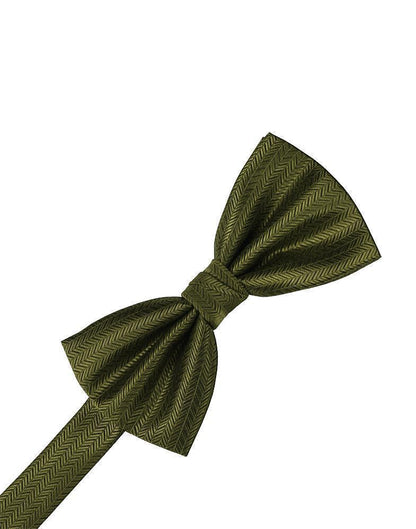 Herringbone Bow Tie - Fern - corbatin caballero