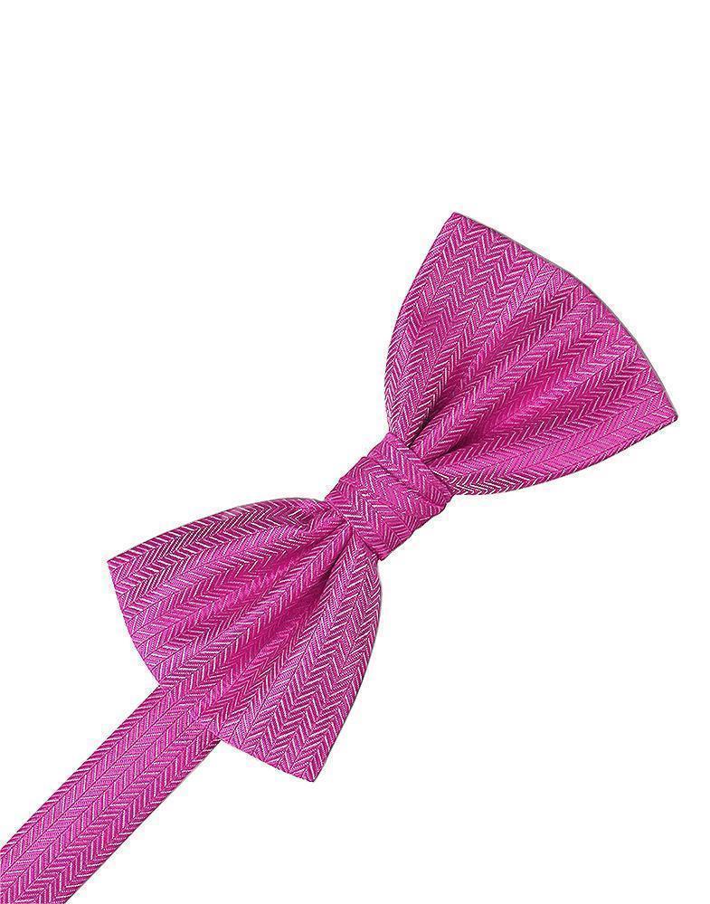 Herringbone Bow Tie - Fuchsia - corbatin caballero