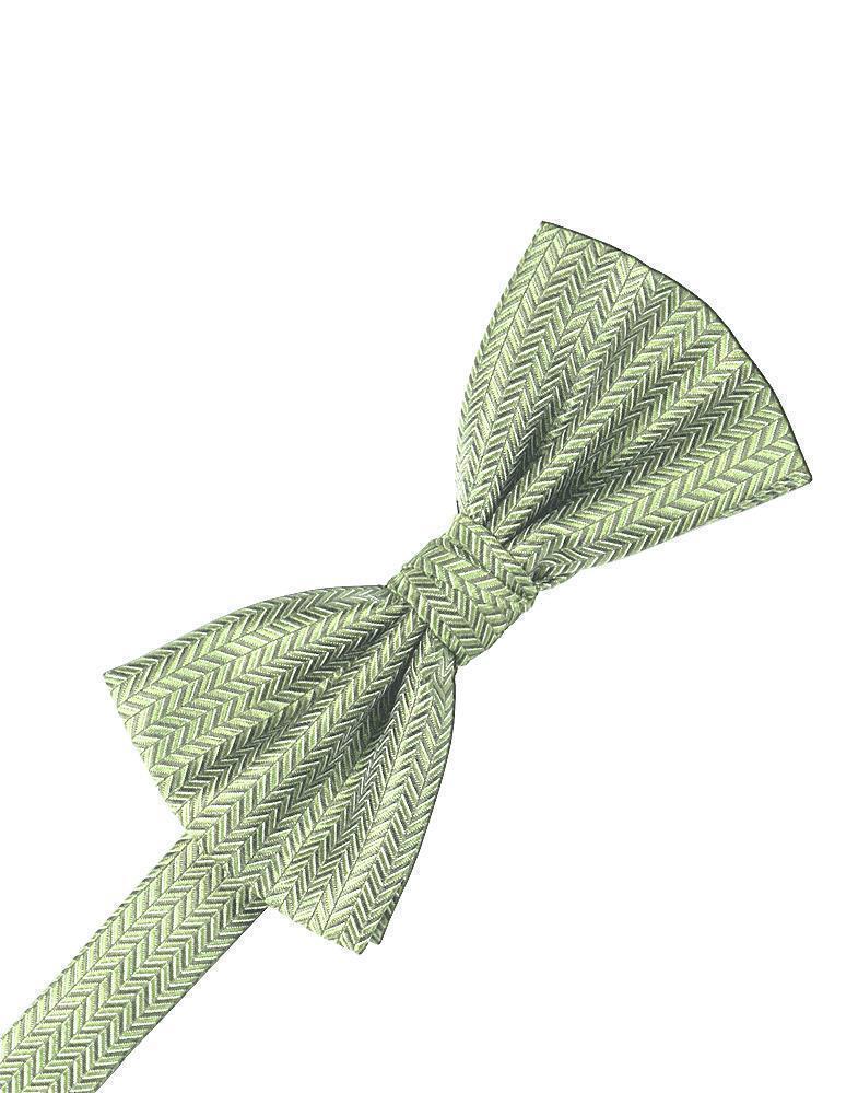 Herringbone Bow Tie - Mint - corbatin caballero