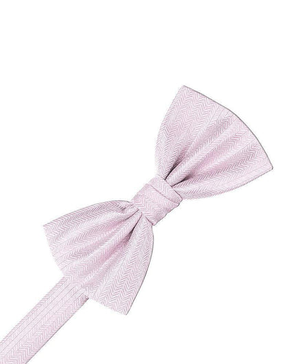 Herringbone Bow Tie - Pink - corbatin caballero