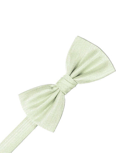 Herringbone Bow Tie - Pistachio - corbatin caballero