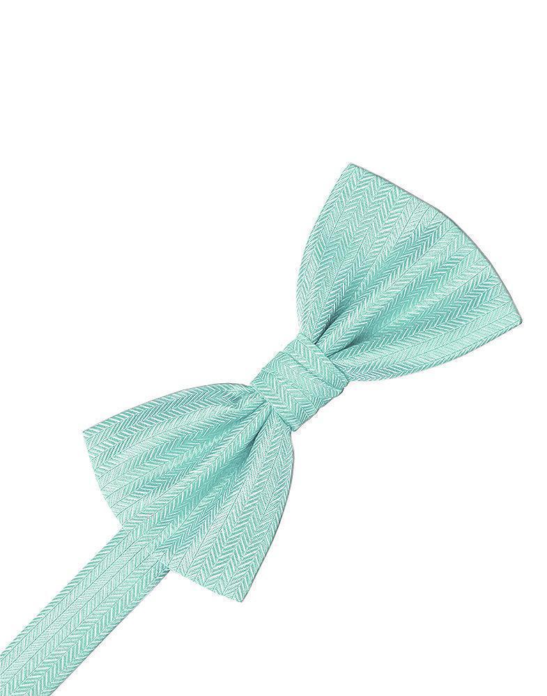 Herringbone Bow Tie - Pool - corbatin caballero