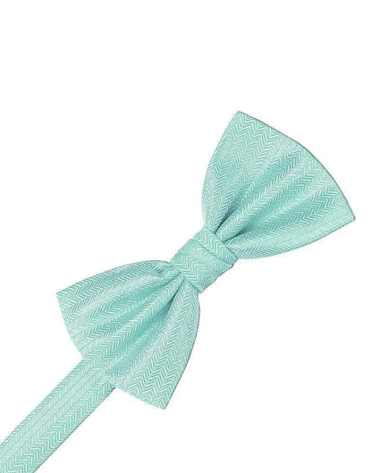 Herringbone Bow Tie - Pool - corbatin caballero