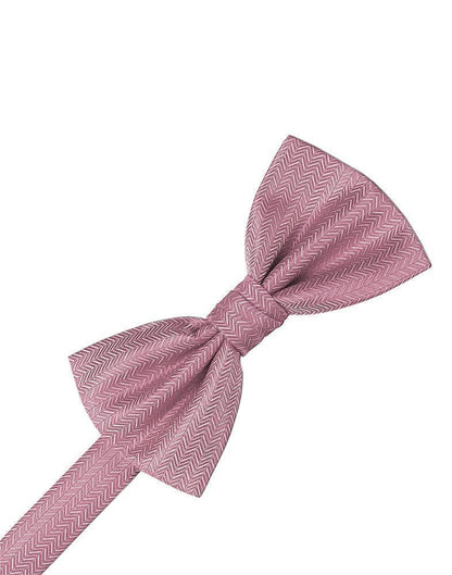 Herringbone Bow Tie - Rose - corbatin caballero