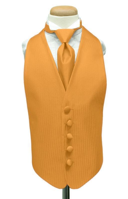 Herringbone Kids Tuxedo Vest - Boys Small (3-6) / Mandarin -