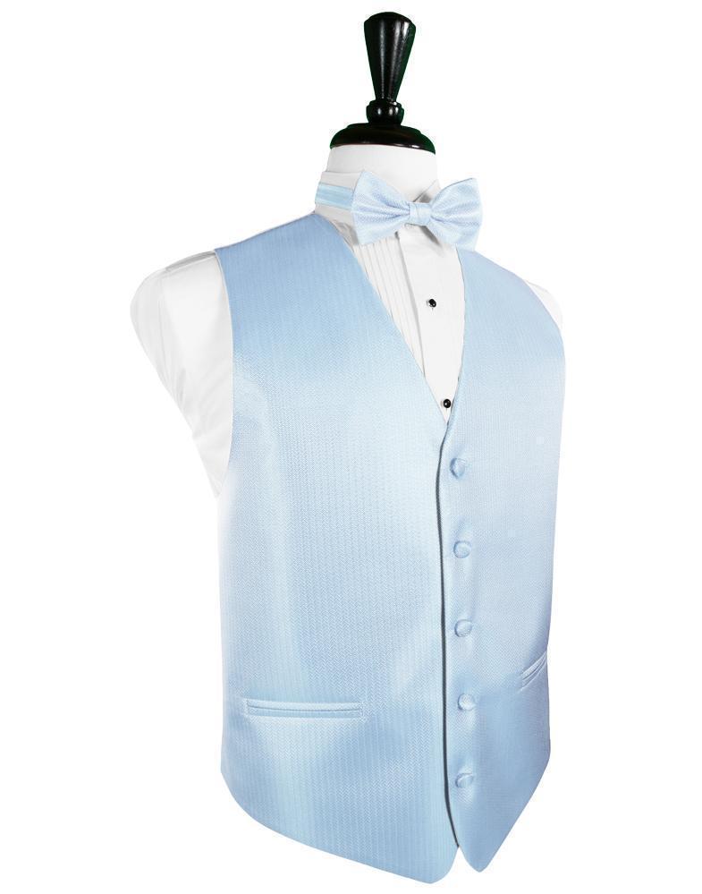 Herringbone Tuxedo Vest 10 - XS / Powder Blue - Chaleco 