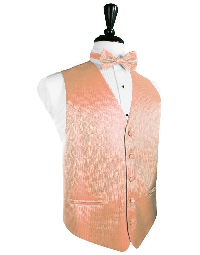 Herringbone Tuxedo Vest 2 - XS / Coral - Chaleco Caballero