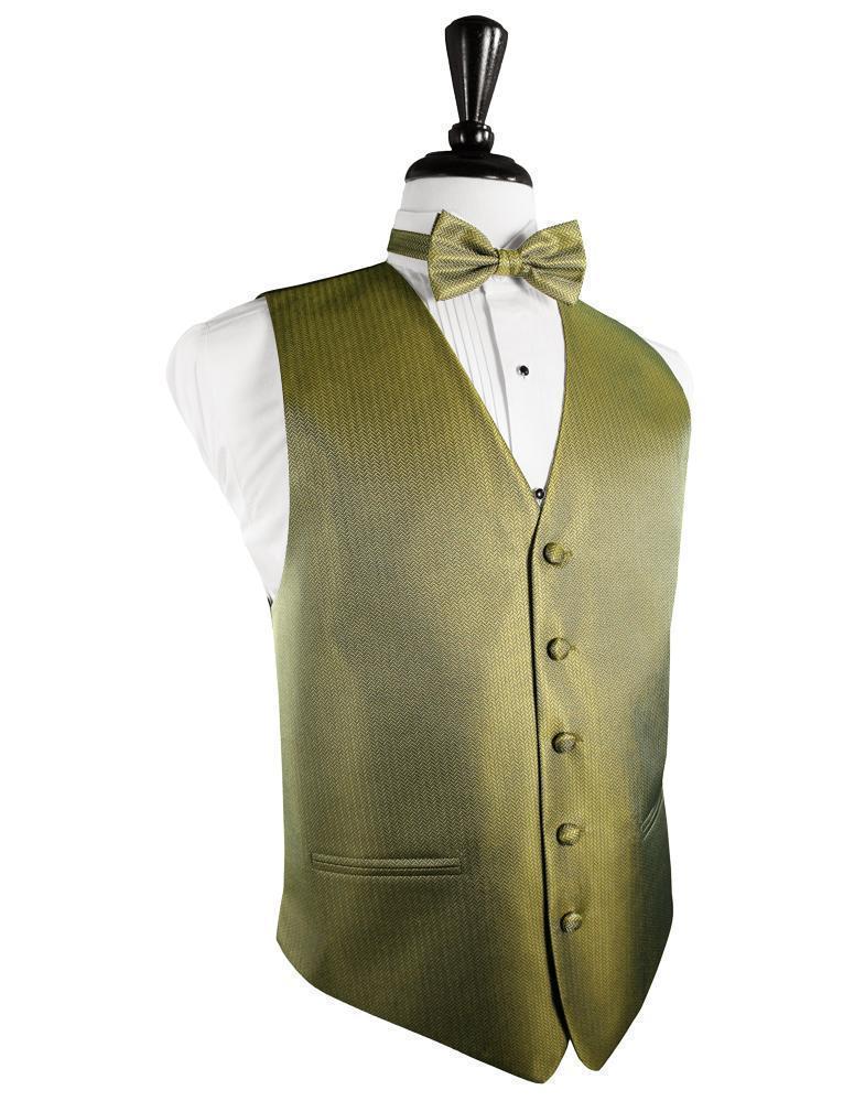 Herringbone Tuxedo Vest 2 - XS / Gold - Chaleco Caballero
