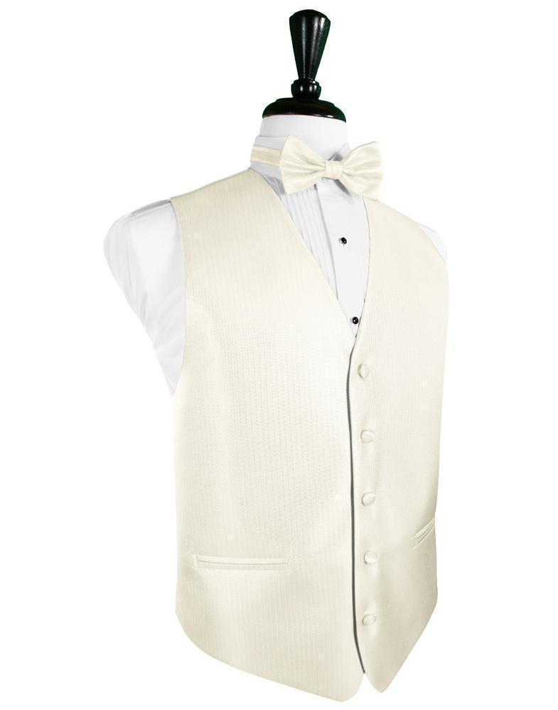 Herringbone Tuxedo Vest 3 - XS / Ivory - Chaleco Caballero