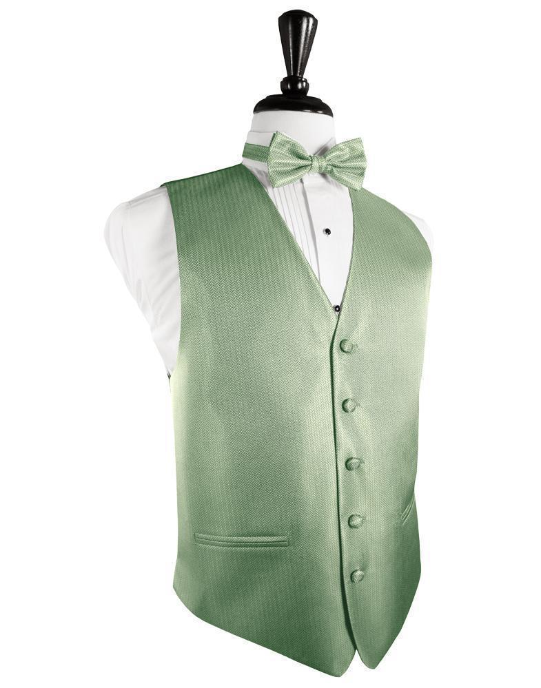 Herringbone Tuxedo Vest 4 - XS / Mint - Chaleco Caballero