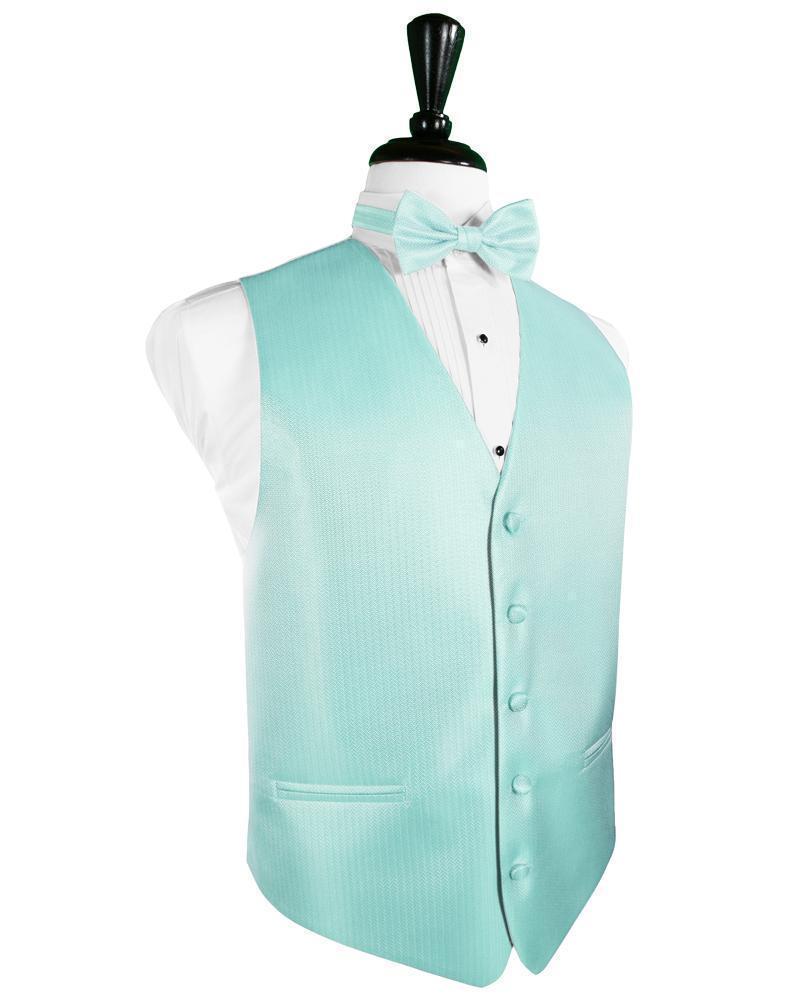 Herringbone Tuxedo Vest 5 - XS / Pool - Chaleco Caballero